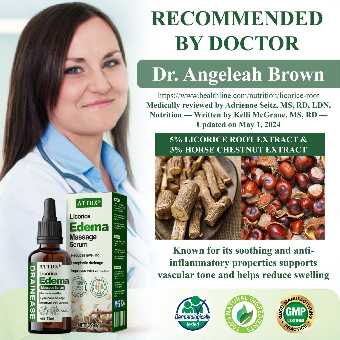 ATTDX® DrainEase Licorice Edema Massage Serum