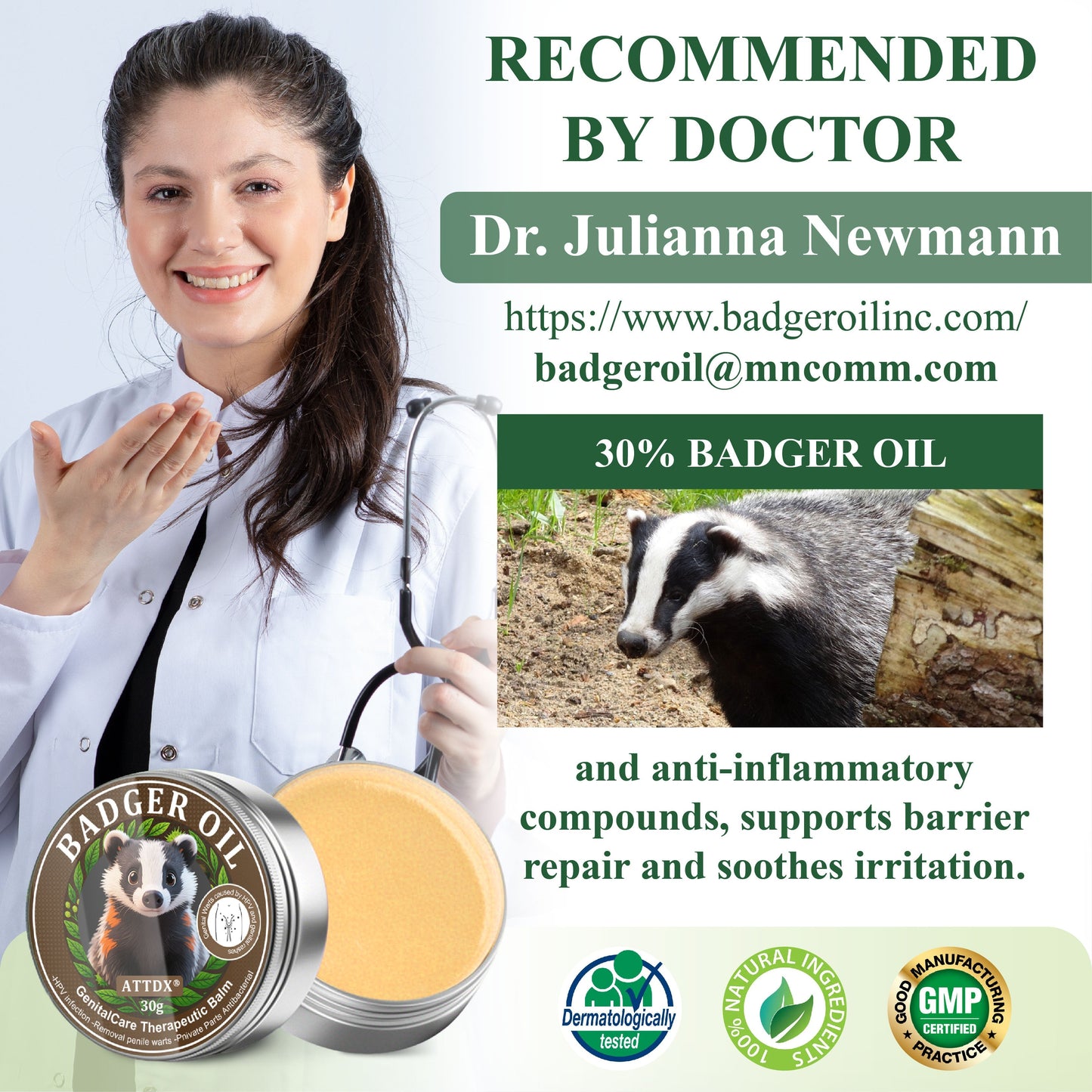 ATTDX® GenitalCare Badger Oil Therapeutic Balm