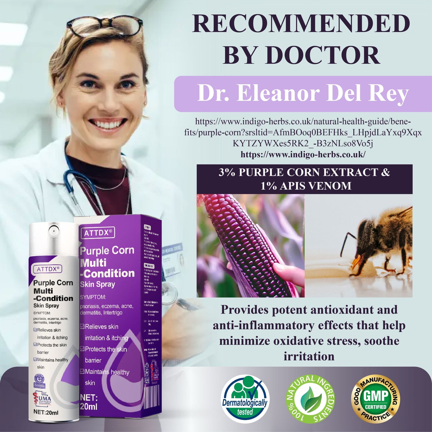 ATTDX® Purple Corn Multi-Condition Skin Spray