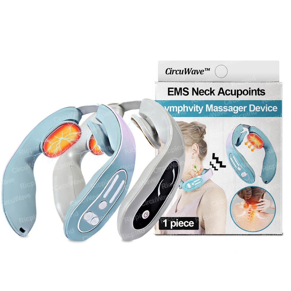 CircuWave™ EMS Neck Acupoints Lymphvity Massager Device