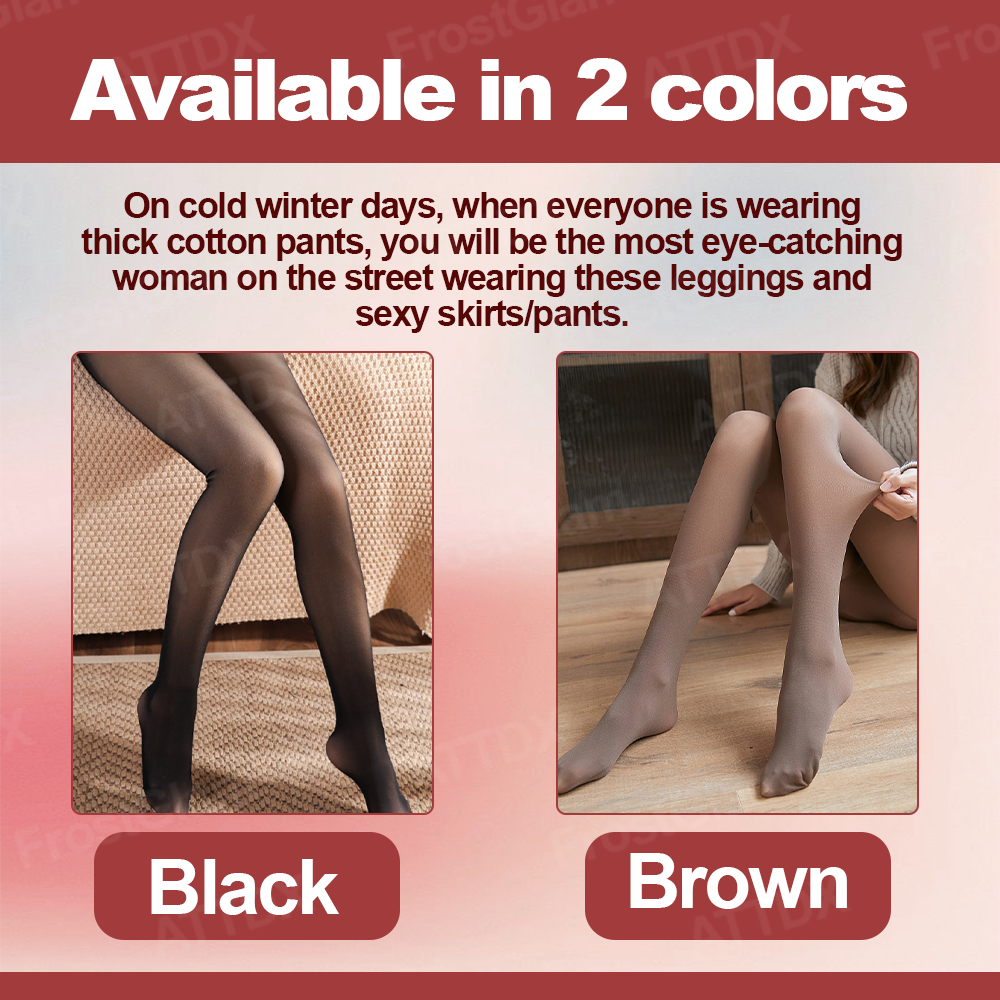 FrostGlam™ Winter Fleece Fake Translucent Tights