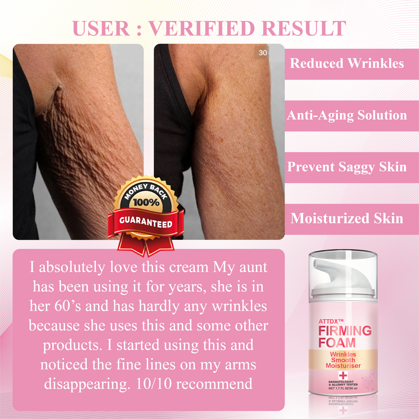 ATTDX™ Firming Foam Wrinkles Smooth Moisturiser