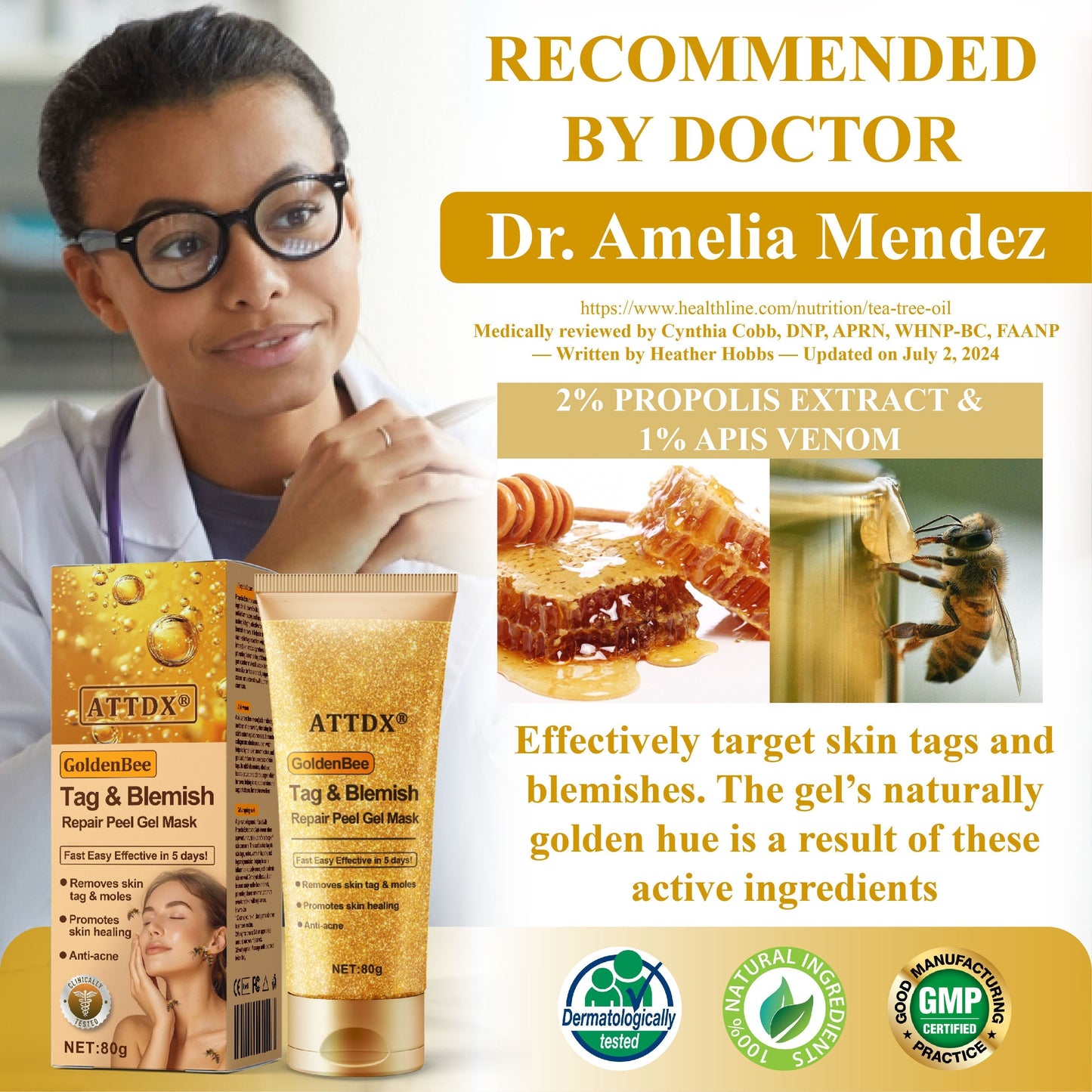 ATTDX® GoldenBee Tag & Blemish Repair Peel Gel Mask