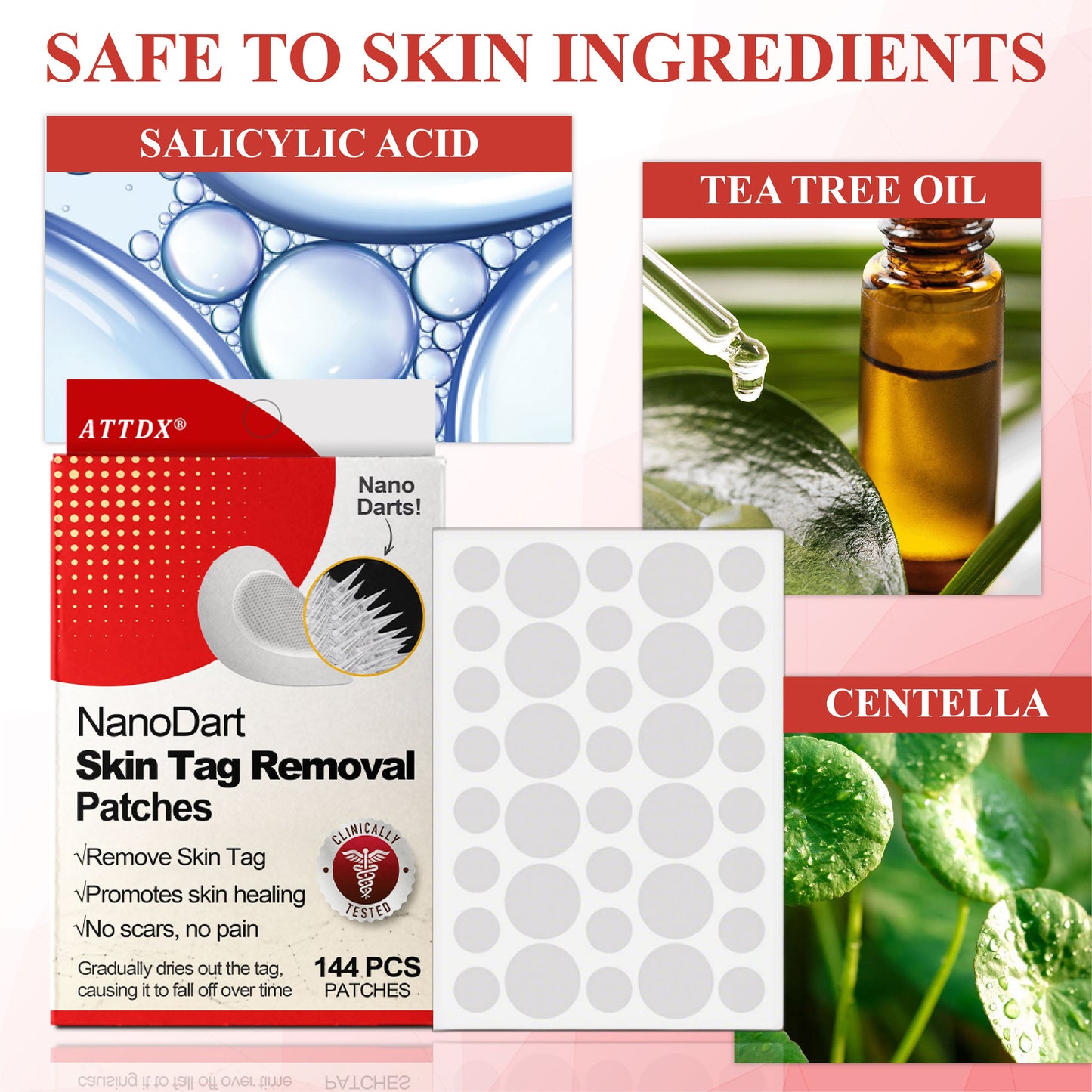 ATTDX® NanoDart Skin Tag Removal Patches