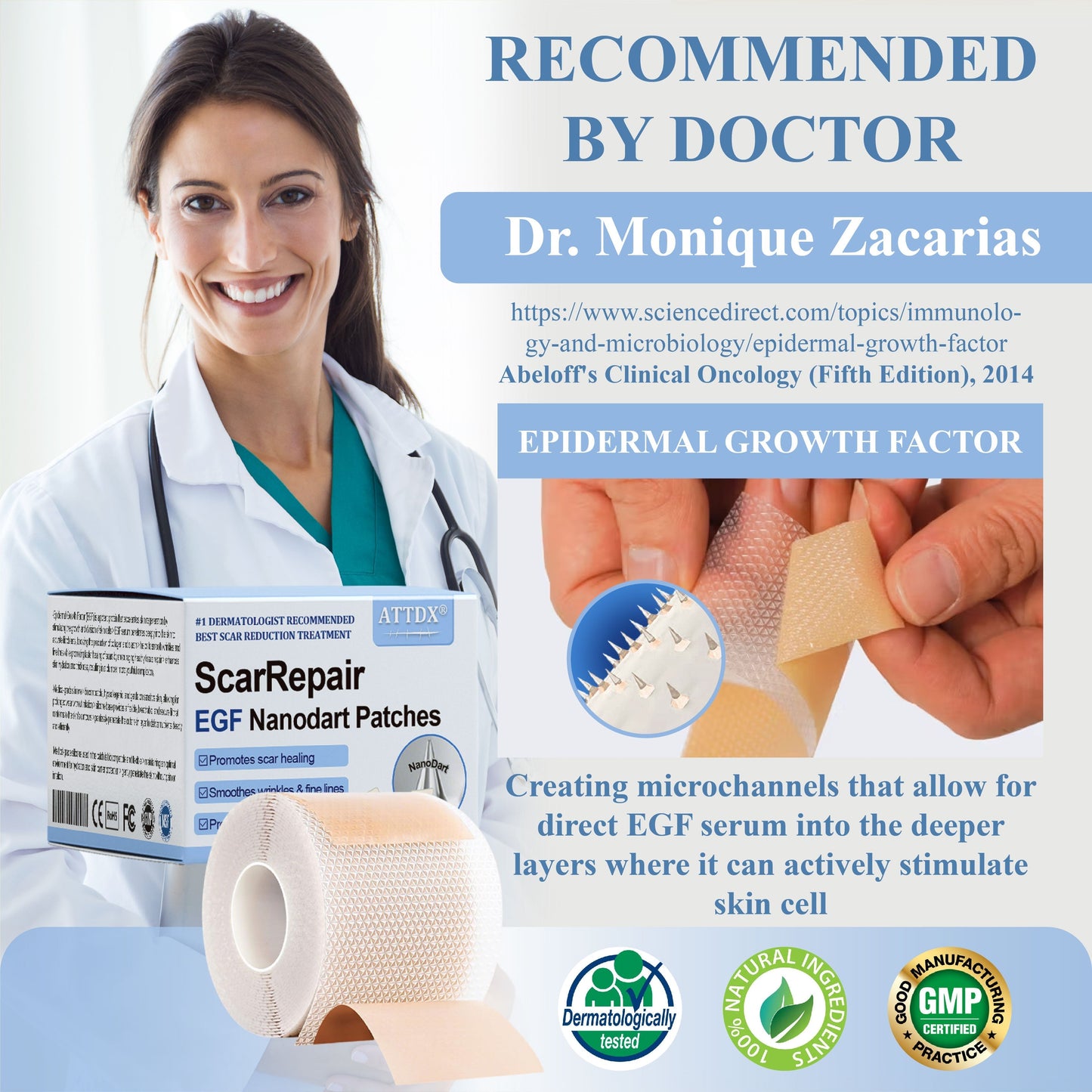 ATTDX® ScarRepair EGF Nanodart Patches